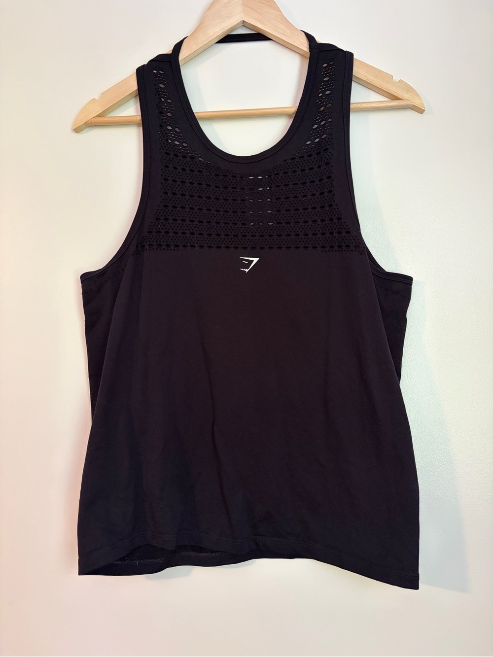 Gymshark Workout Tank Energy Seamless Loose Vest – Women’s Large – Black